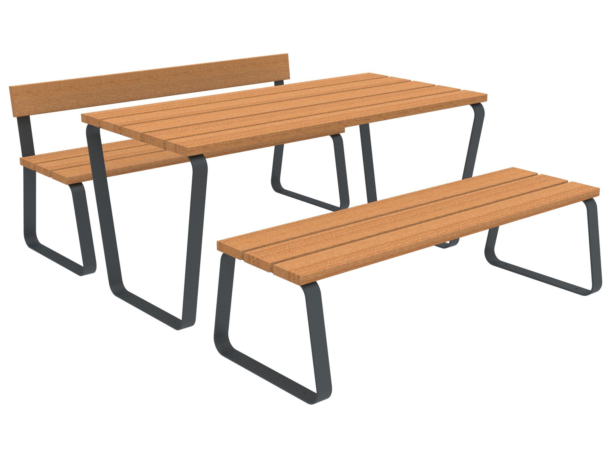 Стол для пикника со встроенными скамейками Lazzari Sunny ARCH-00041799 - Вид №12