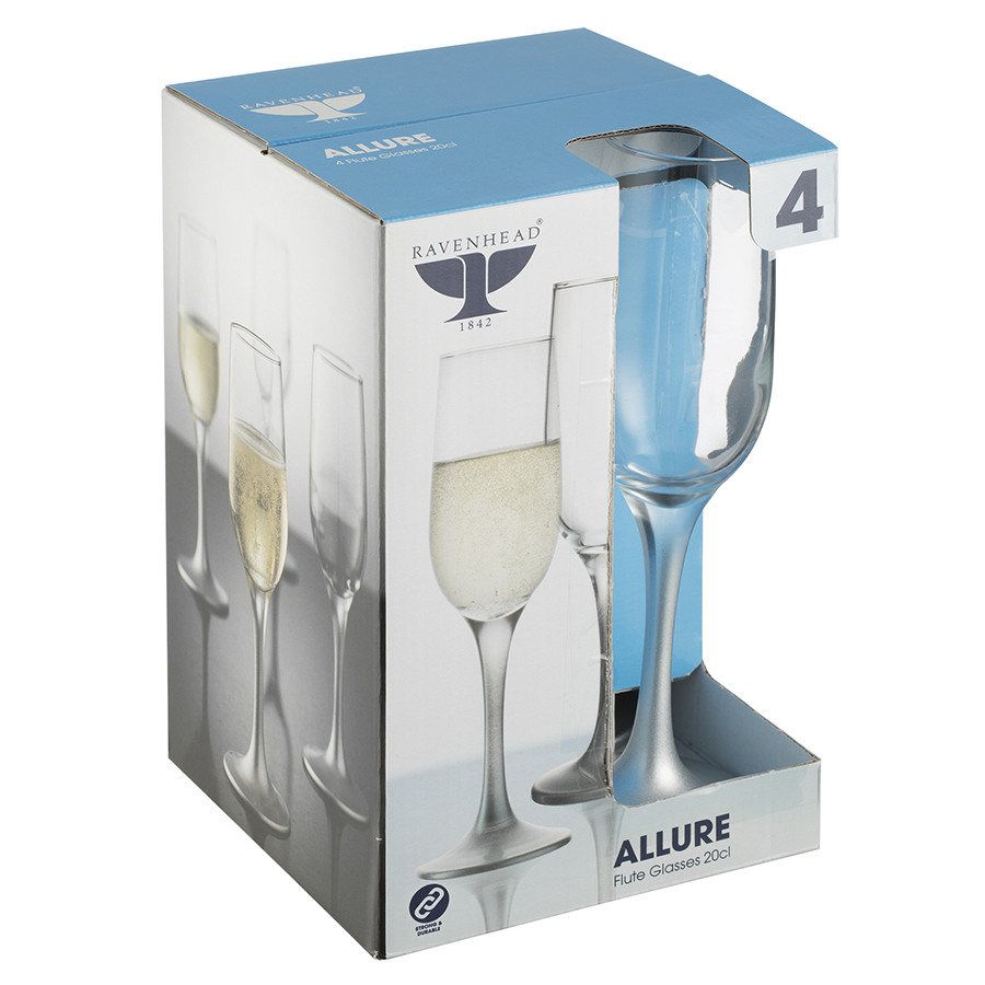 R0041.423 Набор из 4 бокалов-флейт allure 200 мл Ravenhead  - Вид №3