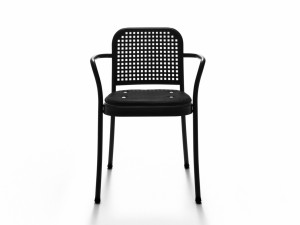 Алюминиевый штабелируемый стул с подлокотниками