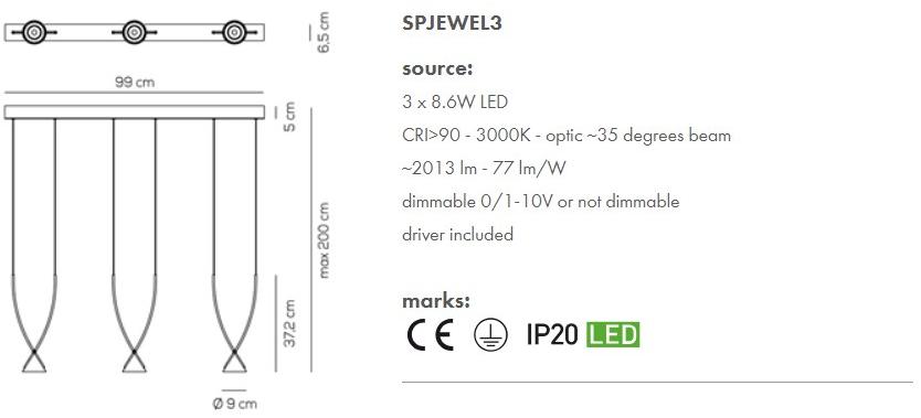 AXOLIGHT Подвесной светильник из нейлона® и переработанного стекла Jewel sun-id-1509847 - Вид №16