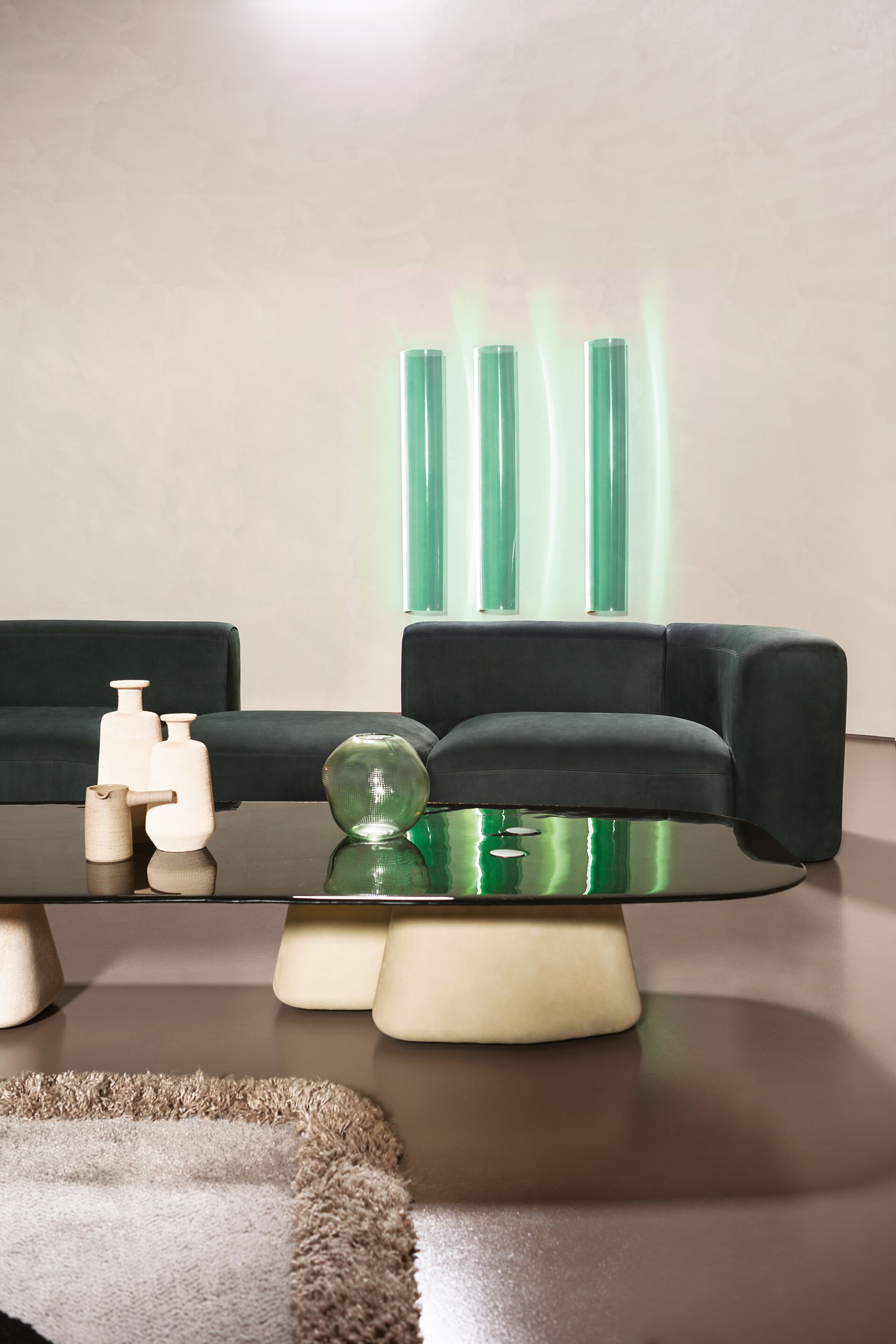 Низкий прямоугольный стеклянный журнальный столик Baxter Fany ARCH-00048999 - Вид №2