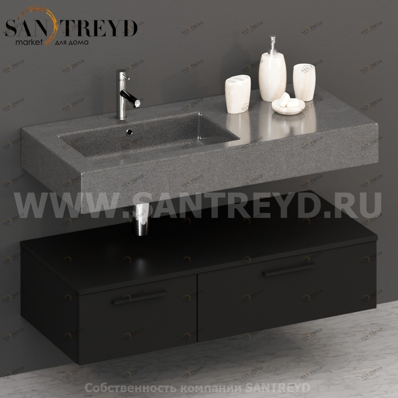 T11552AR2 Столешницы для использования в сочетании с тумбами и открытыми тумбами 115 см черная Globo ARREDO WOOD Италия Ceramica Globo