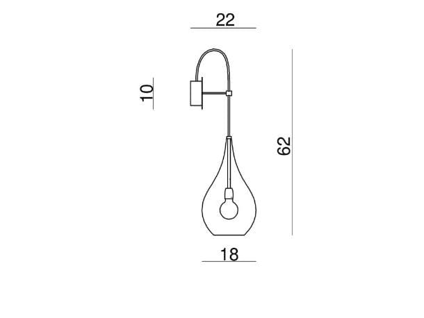 Настенный светильник из дутого стекла Cangini & Tucci Tear ARCH-00032060 - Вид №2