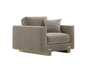 Тканевое кресло с подлокотниками