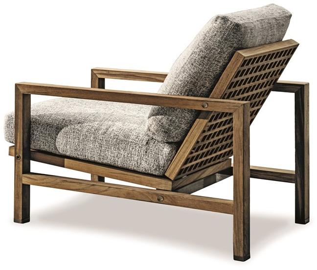 Minotti Садовое кресло из тика с подлокотниками Quadrado sun-id-1493836 - Вид №1