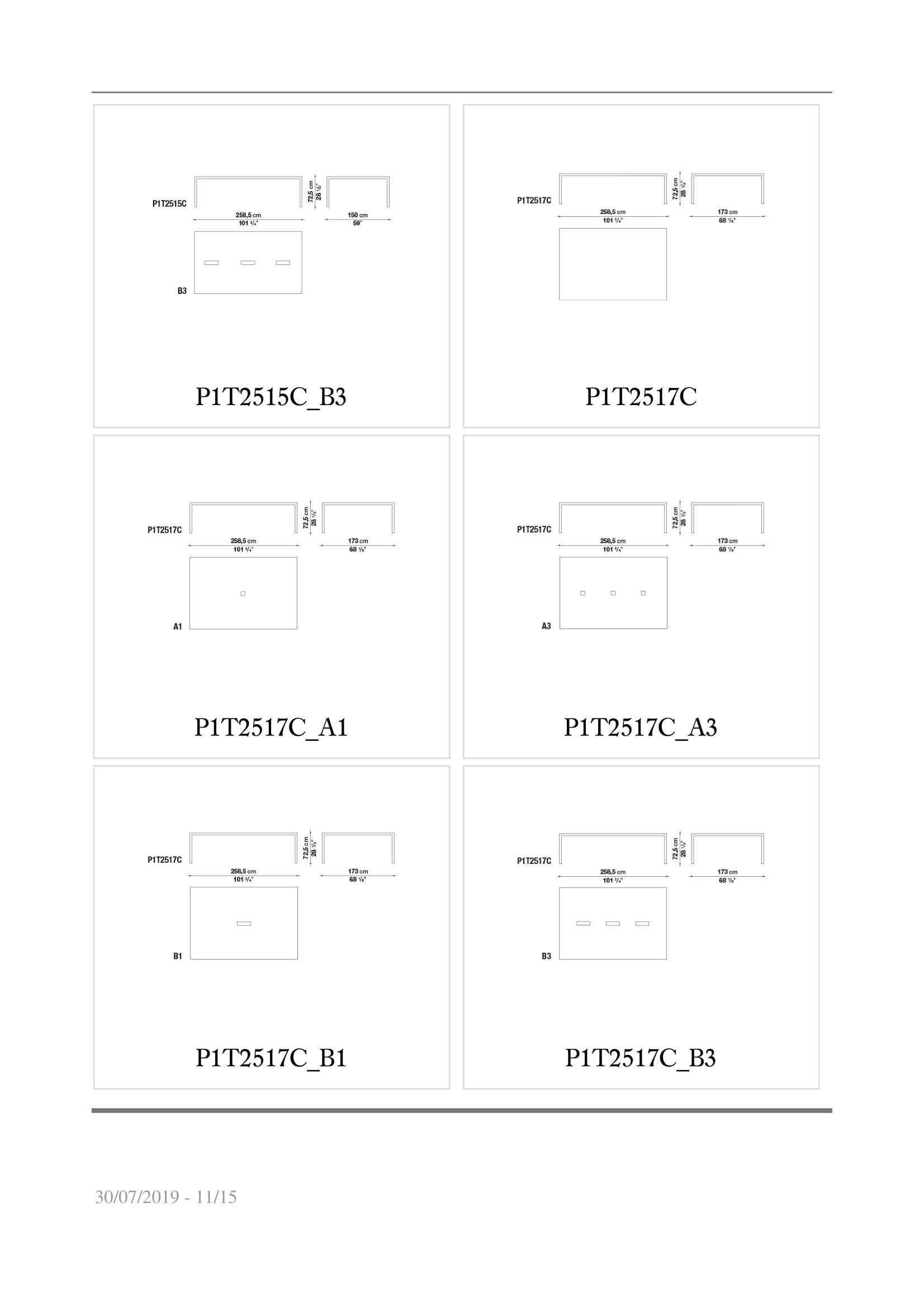 Стеклянный прямоугольный рабочий стол B&B Italia Project проект 1 ARCH-00025938 - Вид №4
