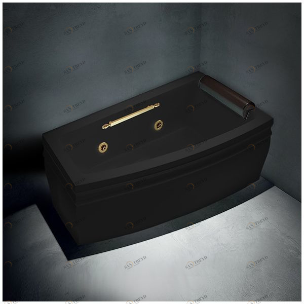 Ванна с гидромассажем чёрная с золотом Gruppo treesse Blanque 1690 DXSTDV1667CZ