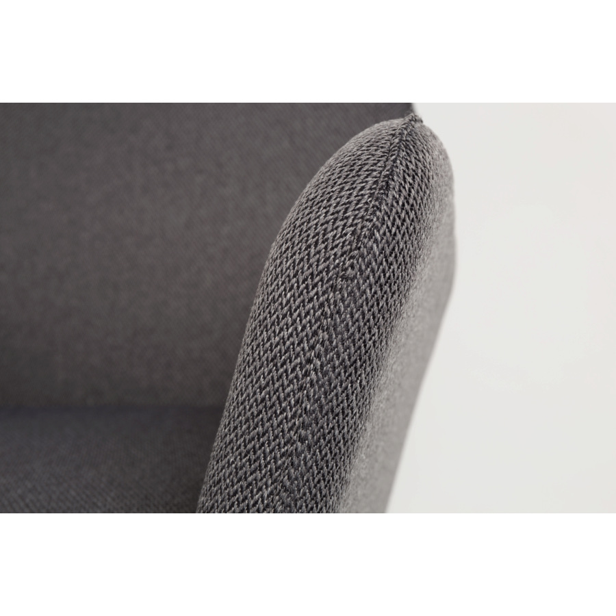 Лаунж кресло Knut темно-серое White Label Living 3100037 - Вид №8