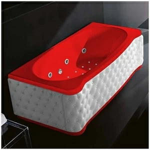 Ванна Gruppo treesse New Classic Young ATC-V674Q-DX-KB-K красная с гидромассажем аэромассажем и дезинфекцией прямоугольная правая белая кожа