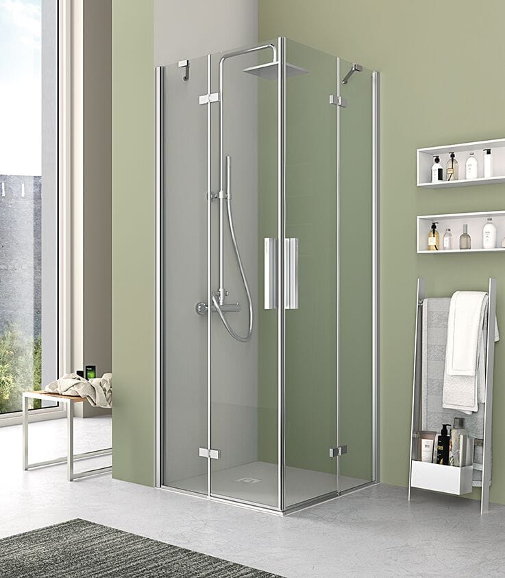 Стеклянная угловая душевая кабина с распашной дверью Gruppo Geromin Time Swing Plus ARCH-00041817 - Вид №4