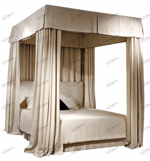 SOFTHOUSE Двуспальная кровать с тканевым балдахином sun-id-1394634