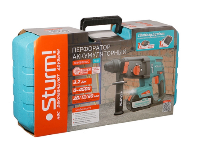 Перфоратор Sturm! CRH1832BLC 1BatterySystem 18V 9121721 STDN-0118955 - Вид №14
