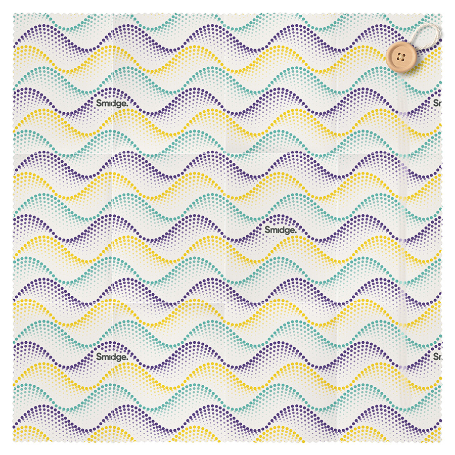 SMID83W Обертка для сэндвича многоразовая wave 35х35 см, пчелиный воск Smidge 