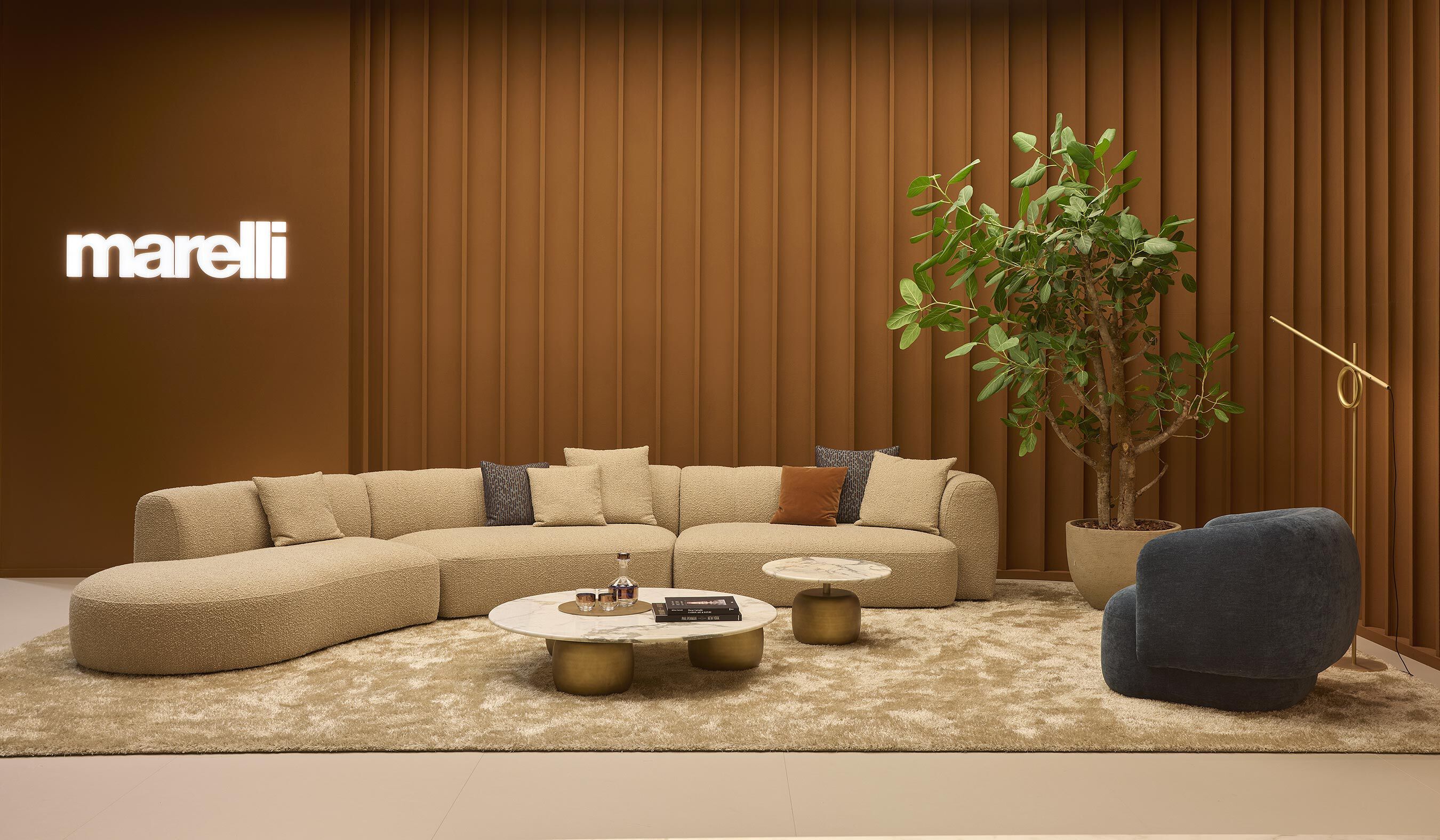 Секционный диван из изогнутой ткани Marelli Milo ARCH-00053762 - Вид №11