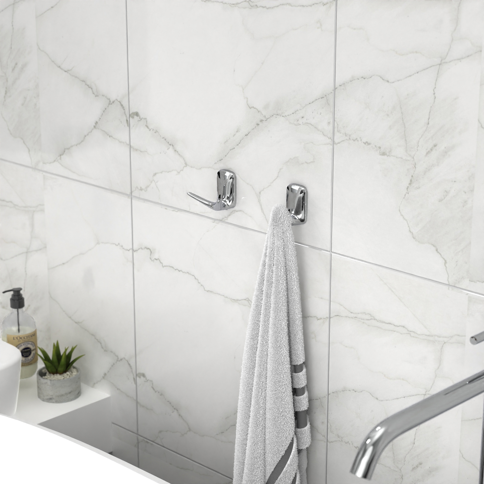 Крючок LEMER Elegia для полотенец в ванную из нержавеющей стали 85202035 STLM-0059772 - Вид №3