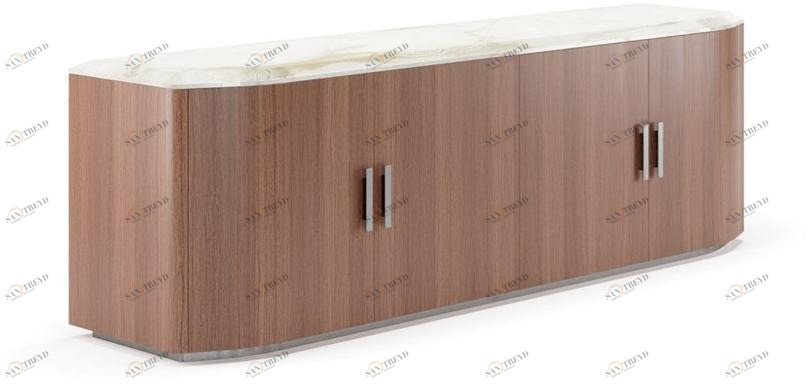 SM Living Couture Буфет из дерева с распашными дверцами и мраморной столешницей Diamond Mda_09