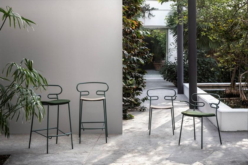 TrabA' Табурет из металла и полиуретана с подставкой для ног Genoa 0049-met-pu - Вид №6