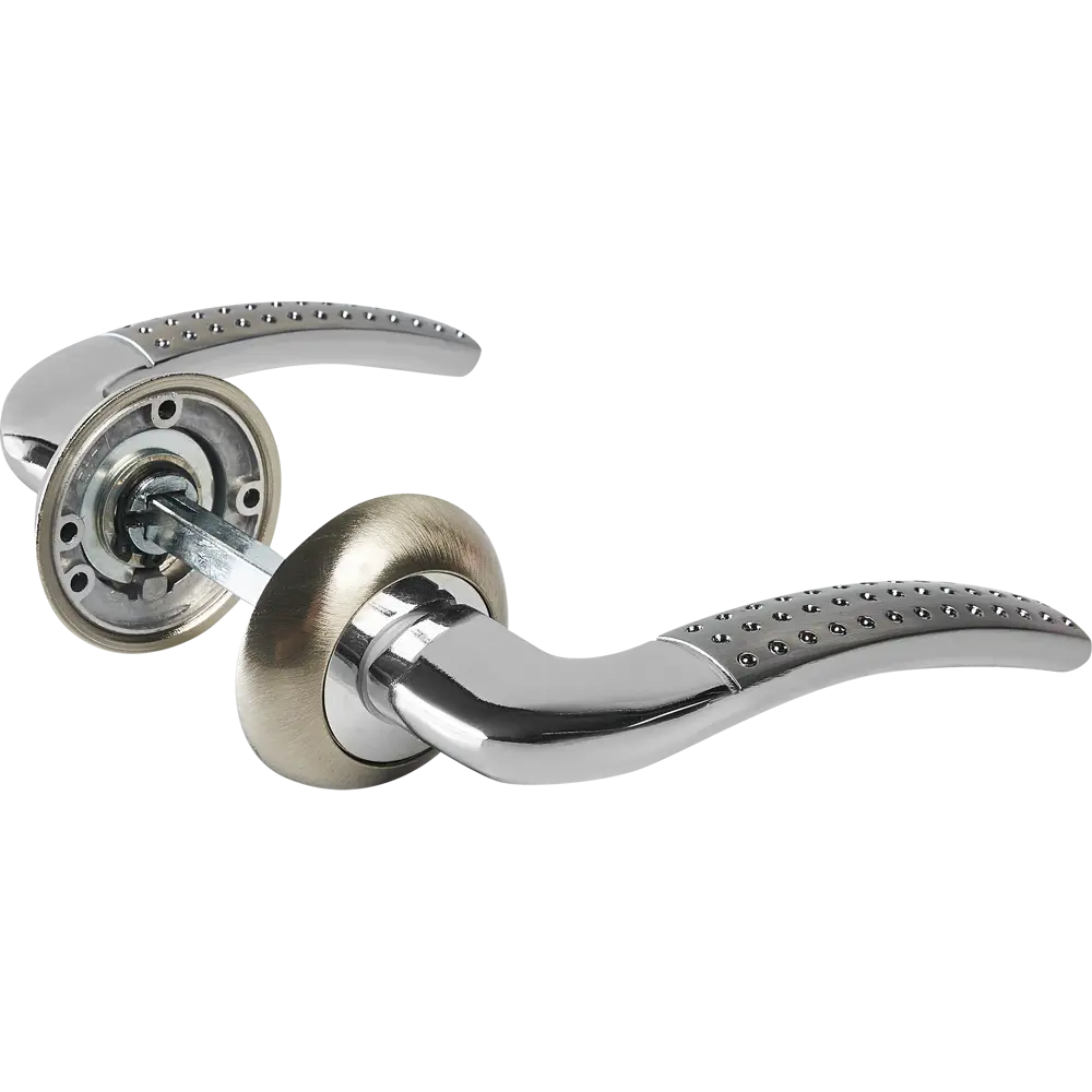 Дверная ручка Fuaro Intro на розетке, матовый никель 85203247 STLM-0897784