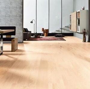 Паркетная доска Haro 4000 Series Top connect Фаворит арктически-белый Ясень Натур (Гладкая) 2200х180 мм.