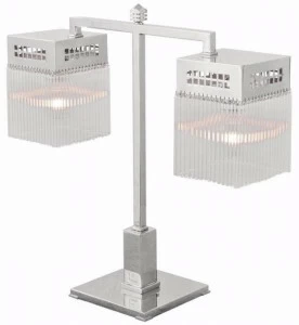 Patinas Lighting Настольная лампа из никеля ручной работы Hoffmann