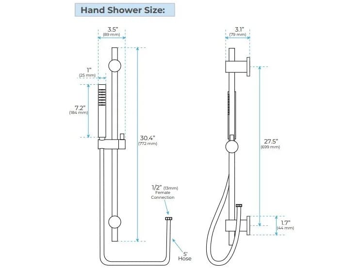 Термостатический набор для душа с гибким блоком питания Fontana Showers питьевой фонтанчик ARCH-00147998 - Вид №7