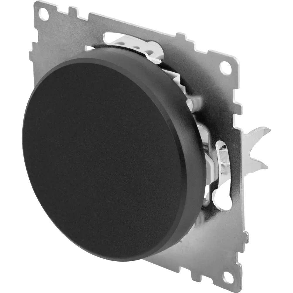 Выключатель встраиваемый Onekeyelectro 1 клавиша с самовозвратом цвет черный Florence STLM-2140338 - Вид №1