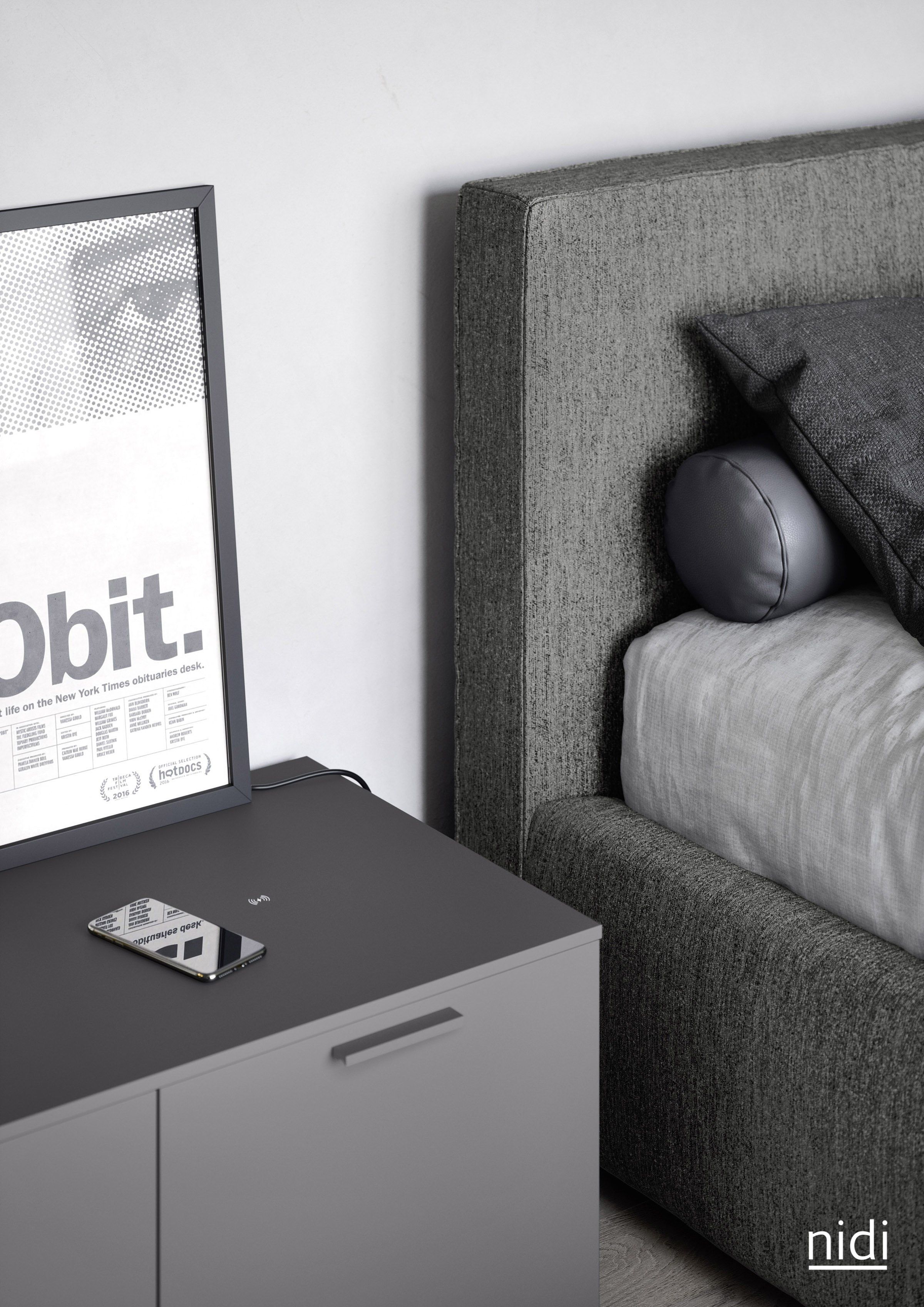 Мягкая двуспальная кровать Nidi WIND ARCH-00102255 - Вид №3