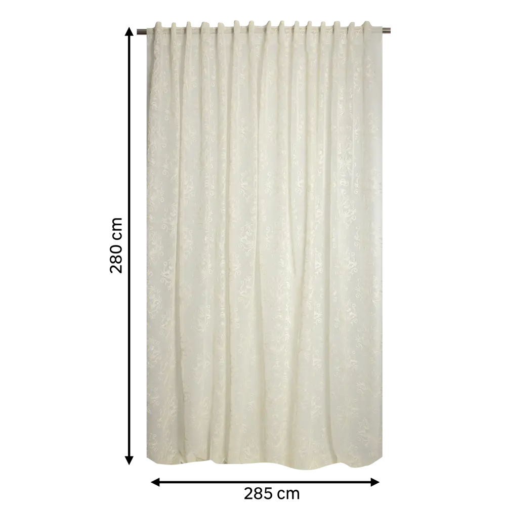 Тюль на ленте Inspire Jamy 285x280 см цвет Cream5 кремовый 83321652 STLM-2029164  - Вид №2