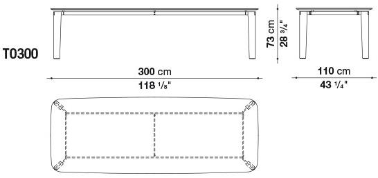 B&B Italia Прямоугольный стеклянный стол Oskar sun-id-1403869 - Вид №2
