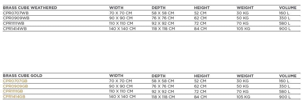 Квадратная латунная плантатор Royal Botania Купрум ARCH-00091093 - Вид №6