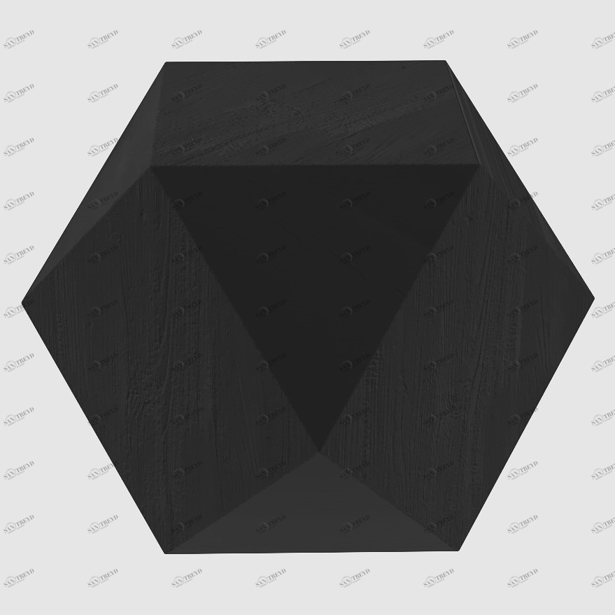 Тумба дизайнерская черная 40х57 см "Многогранник" от Odingeniy ODINGENIY  178329 Черный 