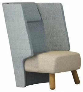 Tuna Ofis Кресло из ткани с высокой спинкой