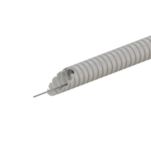 Труба гофрированная Экопласт D16 мм 100 м ПВХ легкая с протяжкой цвет серый