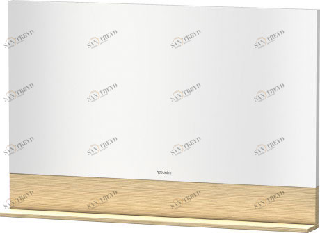 VE757001212 Vero Зеркало с полочкой внизу Дуб брашированный, натуральный шпон Duravit