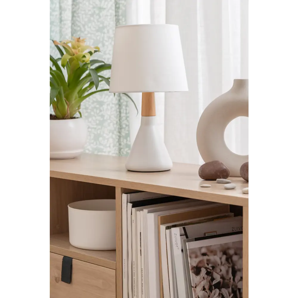 Настольная лампа Inspire Marseille 1xE14x40 Вт, металл/лён, цвет белый 18580402 STLM-2168686  - Вид №7