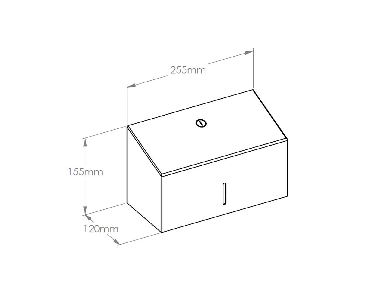 ASC201 Контейнер для бумажных полотенец STELLA BLACK LINE MINI, черный Merida  - Вид №2