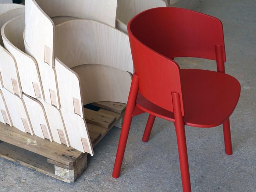 Anesis Стул из массива дерева с подлокотниками  A86  - Вид №9