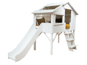 Кровать-чердак из МДФ с горкой