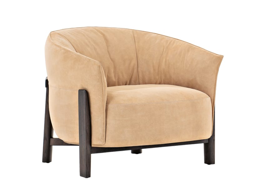 Кожаное кресло с подлокотниками Poliform Leopold ARCH-00128826