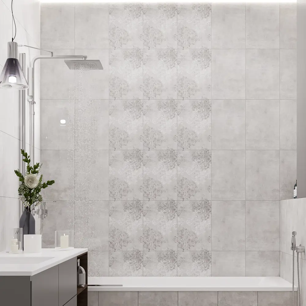 Плитка настенная Culto Lumino 27x40 см 1.08 м² матовая цвет серый STLM-2004906