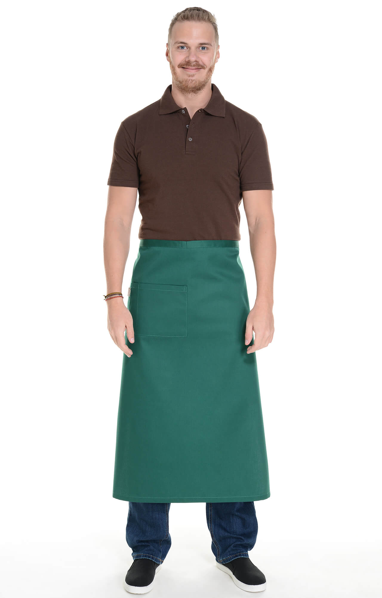 60135 Фартук удлиненный dark green (темно-зеленый) HORECA  Одежда для официантов  размер  - Вид №6