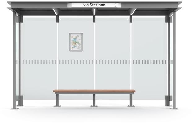 City Design Укрытие из стали и стекла для автобусной остановки sun-id-1370285 - Вид №2