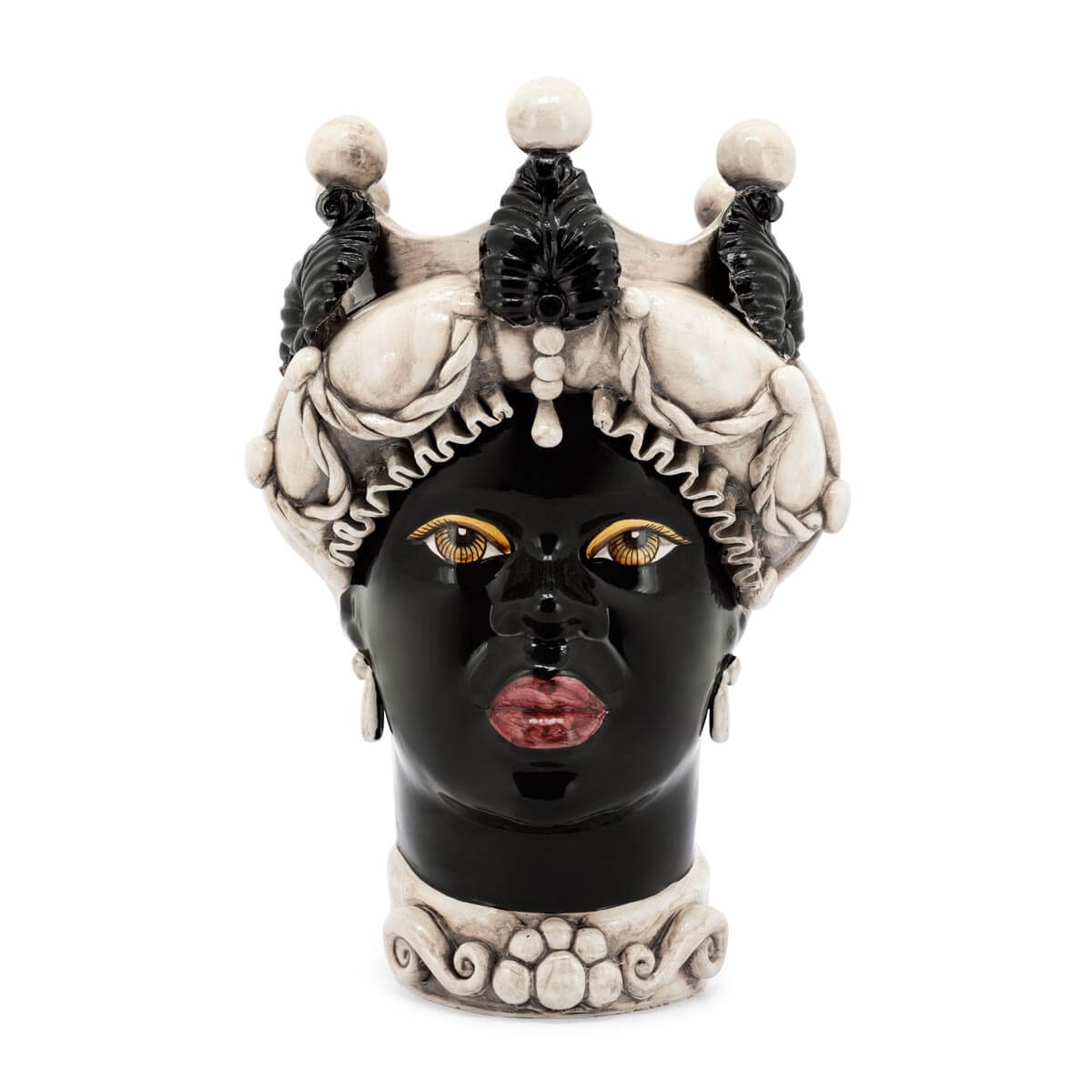200945-WT ABHIKA ВАЗА MORO LADY BAROQUE WHITE MATT  - Вид №2