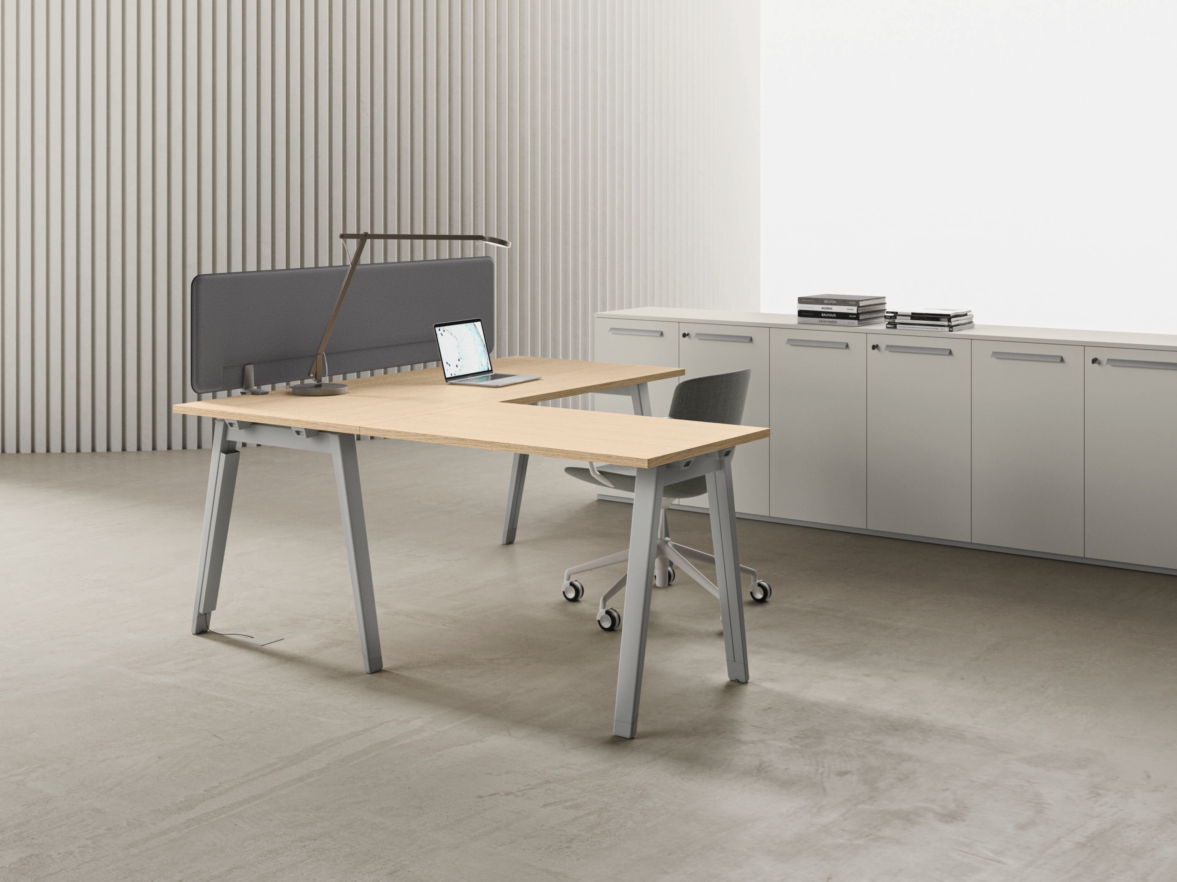 Угловой стол из меламина и металла DVO E-Place ARCH-00126524 - Вид №1