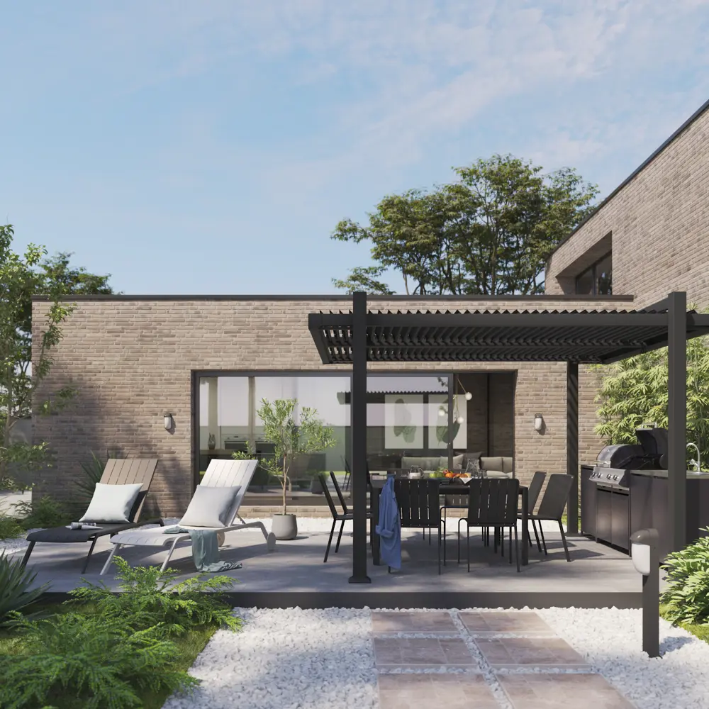 Стол раздвижной Naterial Idaho 97x149x76 см алюминий цвет темно-серый STLM-2079610 - Вид №11