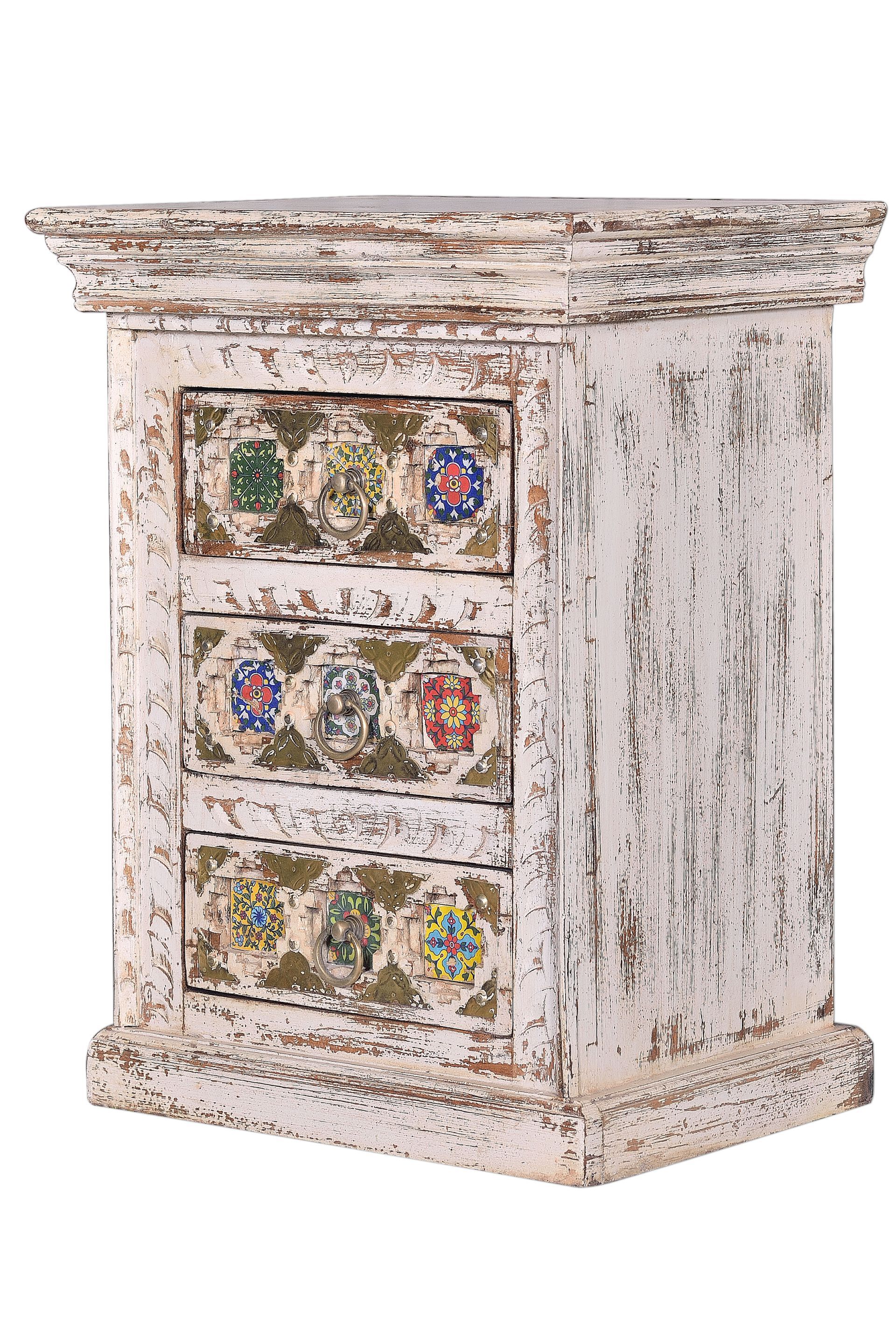 Прямоугольная тумбочка из манго с ящиками Giner y Colomer Bakhra ARCH-00110156 - Вид №5