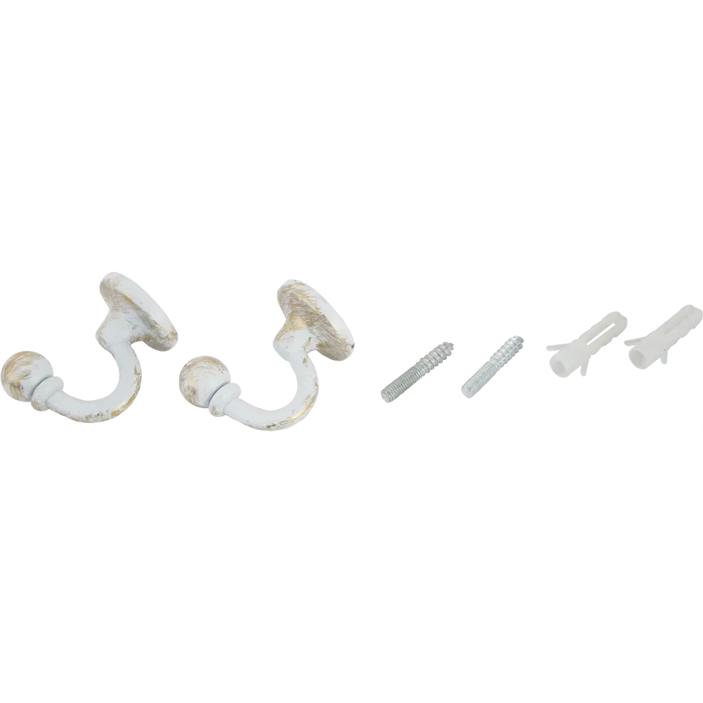 Крючок большой Orbis, металл, цвет античный белый, 2 шт. 86016043 STLM-2088892  - Вид №2