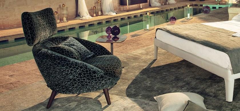 Natuzzi Кресло из ткани с подголовником sun-id-1458442 - Вид №3