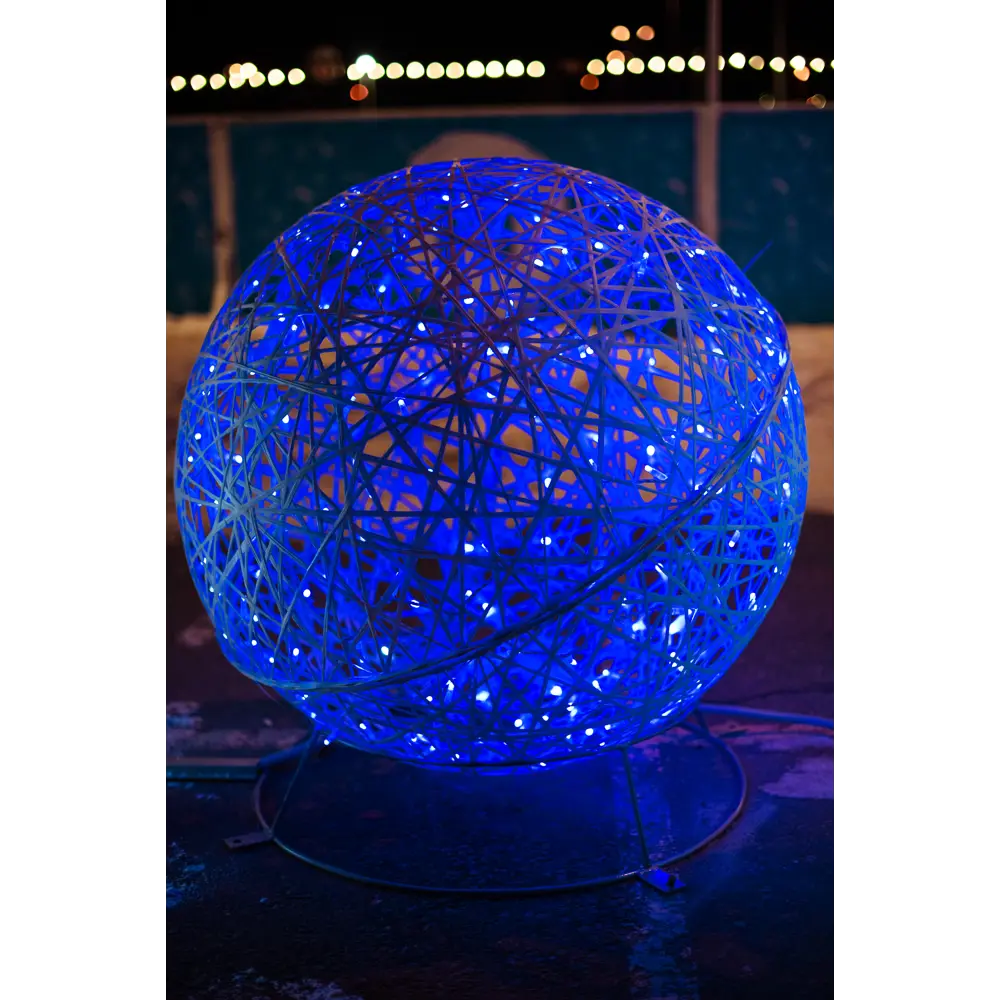 Электрическая светящиеся фигура Шар 400 LED 200x200x200 см теплый белый свет 86164035 STLM-2031322 AJURIO 