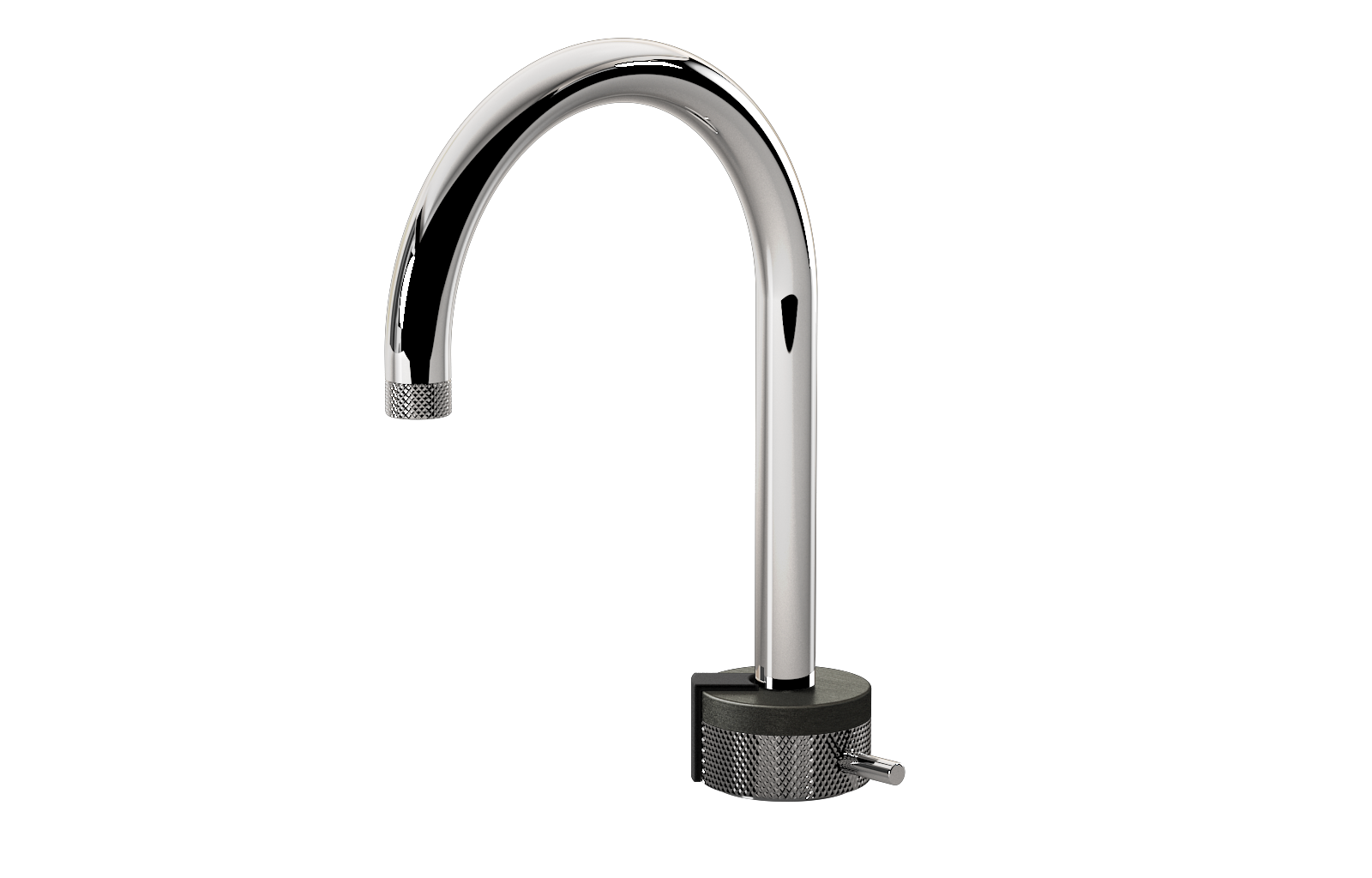 E-11502-R1BOX-L2MBK-PC Однорычажный прогрессивный смеситель для раковины - излив 16см GRAFF MOD+